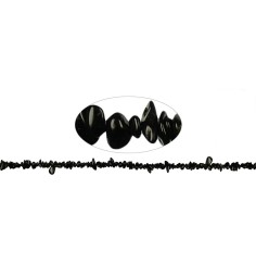 Heilstein & Edelstein-Strang - Splitter, Schörl (stab.), 02-04 x 05-10mm (88cm)