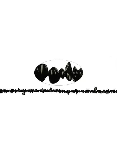 Heilstein & Edelstein-Strang - Splitter, Schörl (stab.), 02-04 x 05-10mm (88cm)
