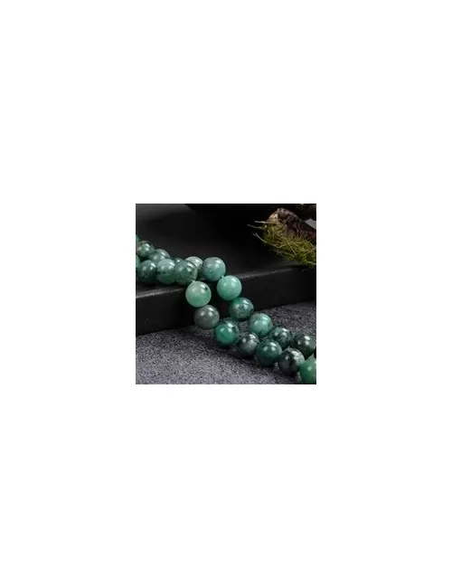 Heilstein & Edelstein-Strang - Kugeln, Smaragd, 08mm