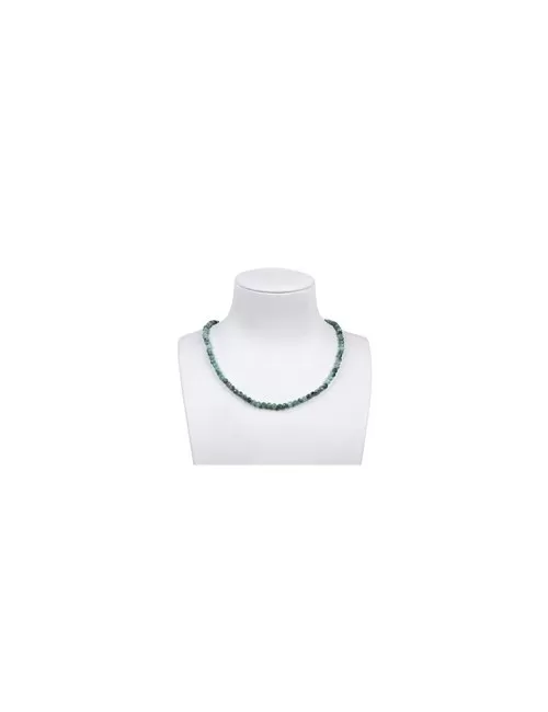 Heilstein & Edelstein-Strang - Kugeln, Smaragd, facettiert, 05mm (39cm)