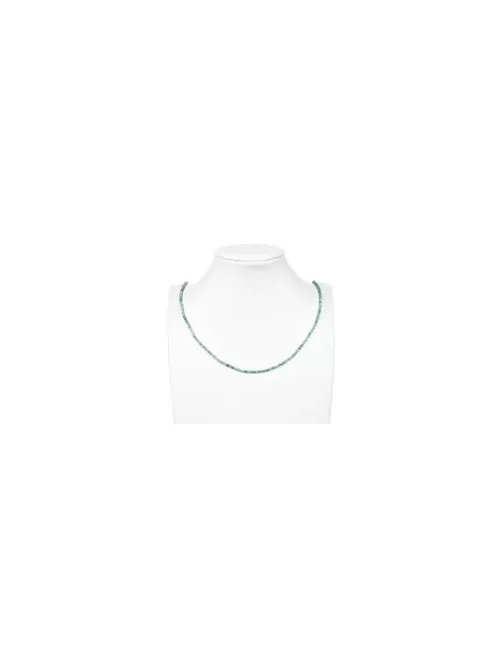 Heilstein & Edelstein-Strang - Kugeln, Smaragd, facettiert, 02mm (38cm)