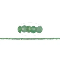 Heilstein & Edelstein-Strang - Roundel, Smaragd, facettiert, 03mm