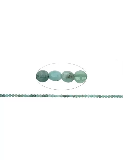 Heilstein & Edelstein-Strang - Scheibe/Coin, Smaragd, facettiert, 04mm (39cm)