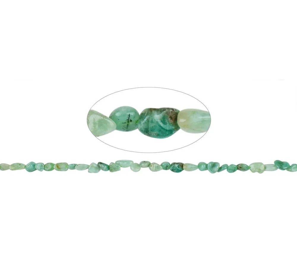 Heilstein & Edelstein-Strang - Nuggets, Smaragd, 06-11 x 06mm (39cm)