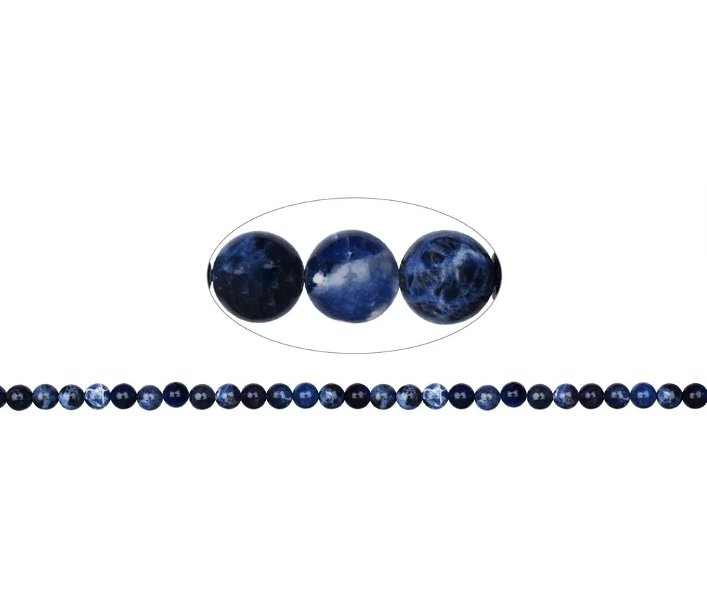 Heilstein & Edelstein-Strang - Kugeln, Sodalith, 06mm