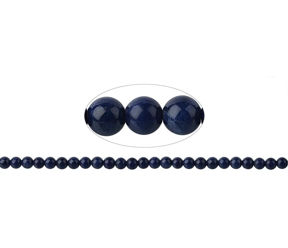 Heilstein & Edelstein-Strang - Kugeln, Sodalith extra, 07-07,5mm