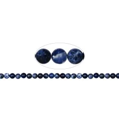 Heilstein & Edelstein-Strang - Kugeln, Sodalith, 08-09mm