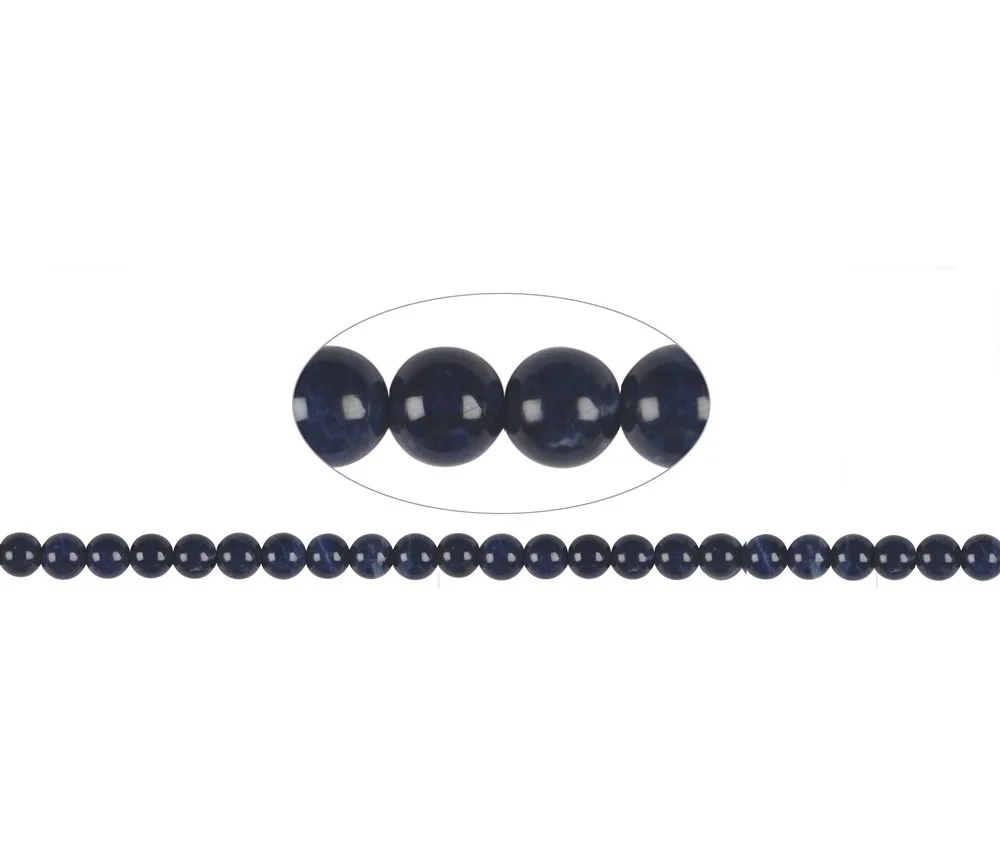 Heilstein & Edelstein-Strang - Kugeln, Sodalith extra, 08-09mm