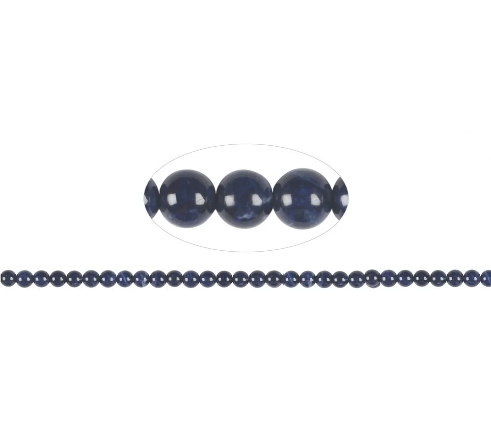 Heilstein & Edelstein-Strang - Kugeln, Sodalith AA, 06-07mm