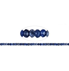 Heilstein & Edelstein-Strang - Button, Sodalith, facettiert, 04mm