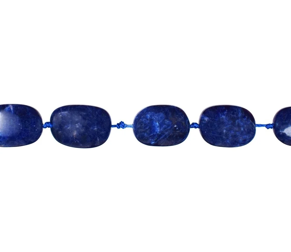 Heilstein & Edelstein-Strang - Nuggets (rundlich), Sodalith, 19 - 25mm (38cm)