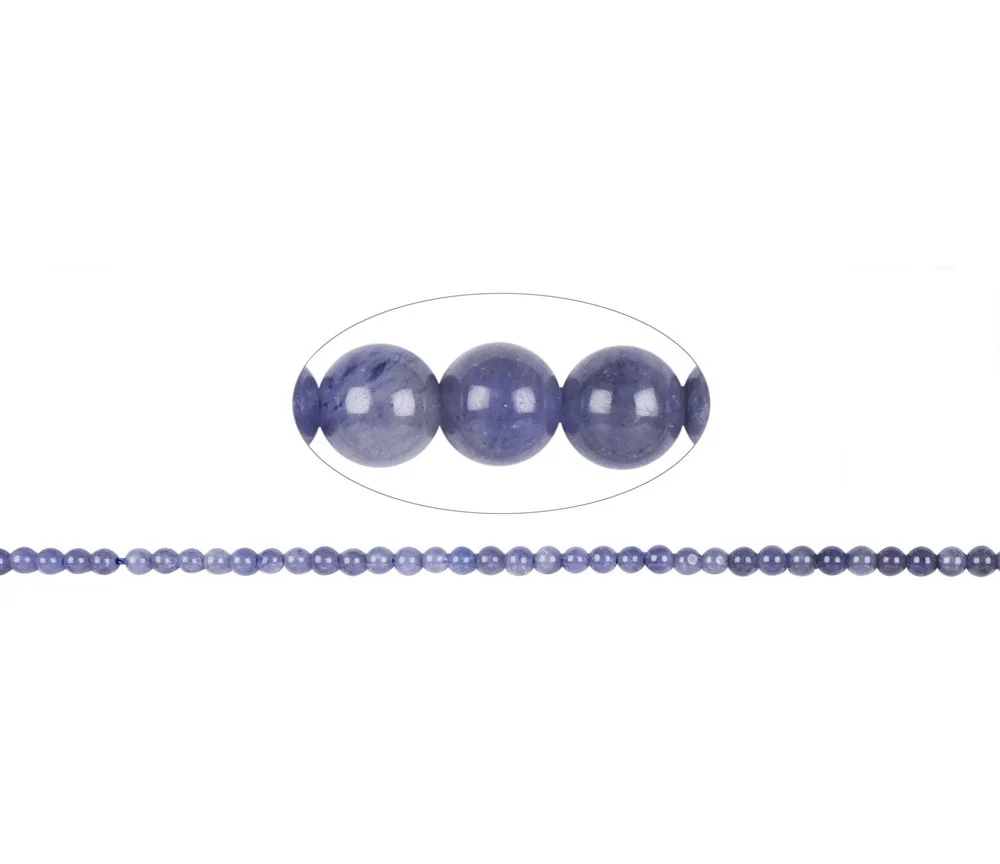 Heilstein & Edelstein-Strang - Kugeln, Tansanit AA, 03,5 - 04,0mm