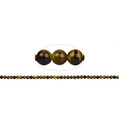 Heilstein & Edelstein-Strang - Kugeln, Tigerauge, 04mm