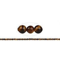 Heilstein & Edelstein-Strang - Kugeln, Tigerauge, 06mm