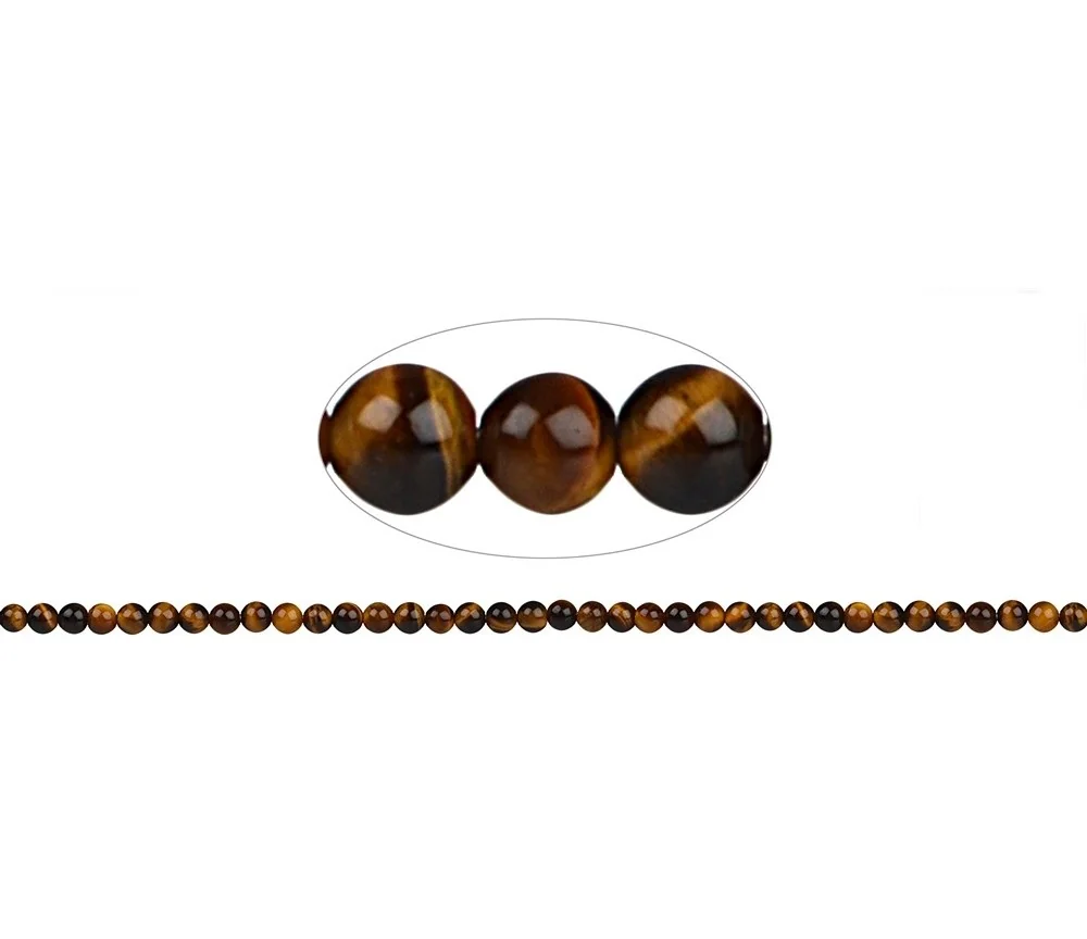 Heilstein & Edelstein-Strang - Kugeln, Tigerauge, 06mm