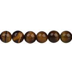 Heilstein & Edelstein-Strang - Kugeln, Tigerauge, 12mm