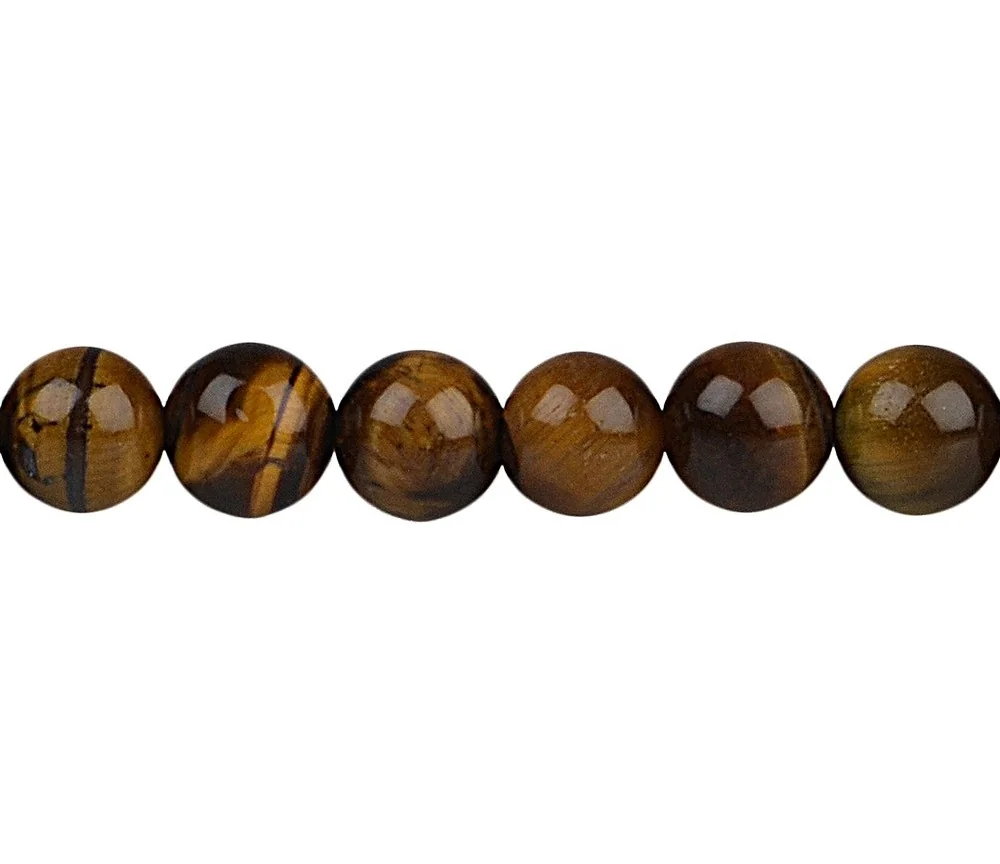 Heilstein & Edelstein-Strang - Kugeln, Tigerauge, 12mm