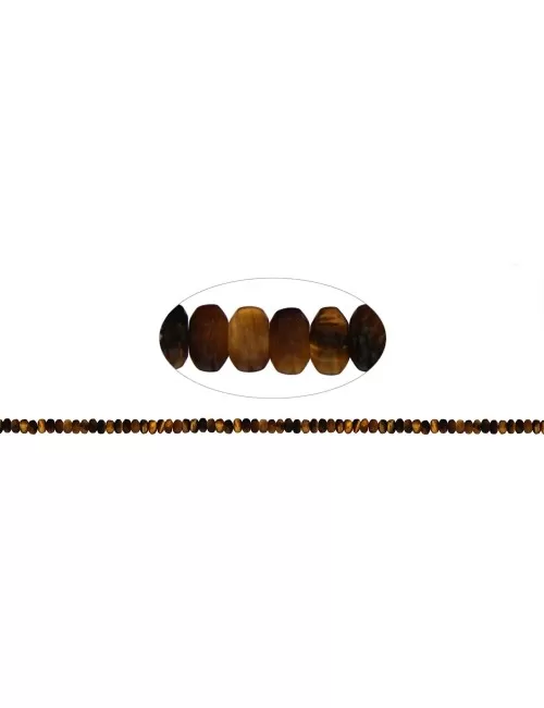 Heilstein & Edelstein-Strang - Button, Tigerauge, 04mm