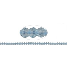 Heilstein & Edelstein-Strang - Kugeln, Topas (blau), facettiert, 02,5mm