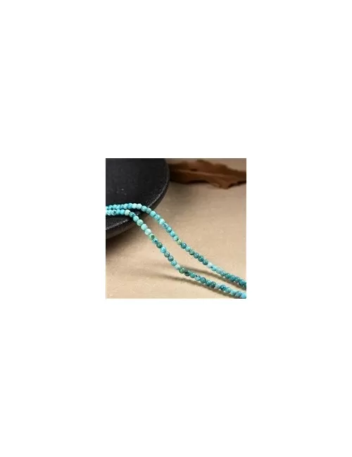 Heilstein & Edelstein-Strang - Kugeln, Türkis (stab.), 02mm