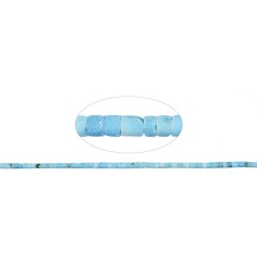 Heilstein & Edelstein-Strang - Zylinder, Türkis (stab.), matt, 01 x 01mm (37cm)