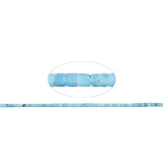 Heilstein & Edelstein-Strang - Zylinder, Türkis (stab.), matt, 01 x 01mm (37cm)