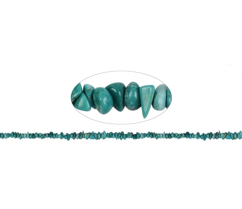 Heilstein & Edelstein-Strang - Splitter, Türkis (stab.), 01-03 x 04mm