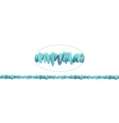 Heilstein & Edelstein-Strang - Splitter, Türkis (stab.), 01-02 x 05-10mm