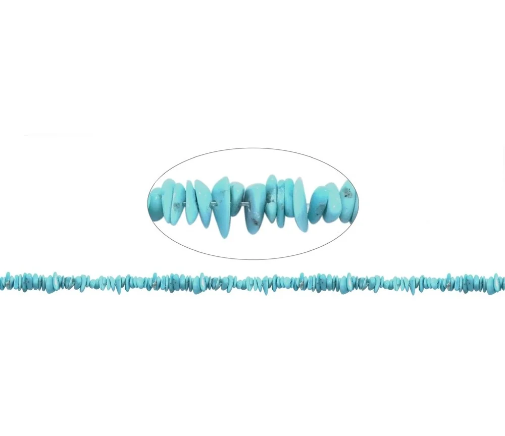 Heilstein & Edelstein-Strang - Splitter, Türkis (stab.), 01-02 x 05-10mm