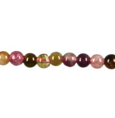 Heilstein & Edelstein-Strang - Kugeln, Turmalin (bunt), 03mm