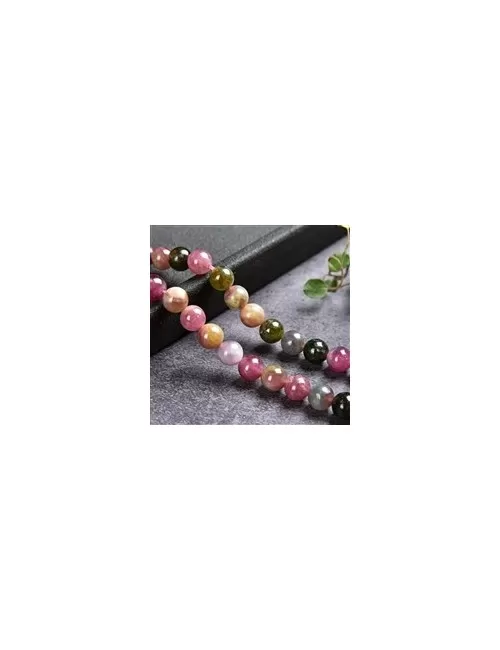 Heilstein & Edelstein-Strang - Kugeln, Turmalin (bunt), 06mm