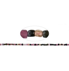 Heilstein & Edelstein-Strang - Würfel, Turmalin (bunt), 02,5mm (39cm)