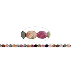 Heilstein & Edelstein-Strang - Linse, Turmalin (bunt), 08 x 06mm