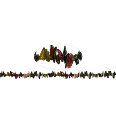Heilstein & Edelstein-Strang - Splitter, Turmalin (bunt), 02-04 x 10-20mm