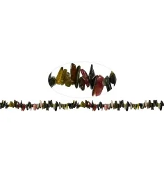 Heilstein & Edelstein-Strang - Splitter, Turmalin (bunt), 02-04 x 10-20mm