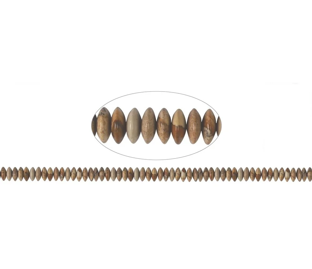 Heilstein & Edelstein-Strang - Disc, Jaspis (Landschaftsjaspis) 03 x 08mm (39cm)