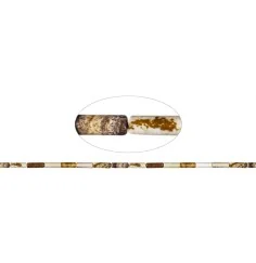 Heilstein & Edelstein-Strang - Zylinder, Jaspis (Landschaftsjaspis), 13 x 04mm