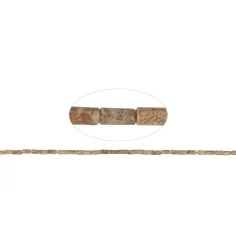 Heilstein & Edelstein-Strang - Zylinder, Jaspis (Landschaftsjaspis), 06 x 03mm