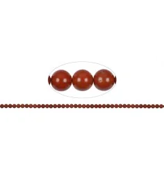 Heilstein & Edelstein-Strang - Kugeln, Jaspis (rot), 04mm