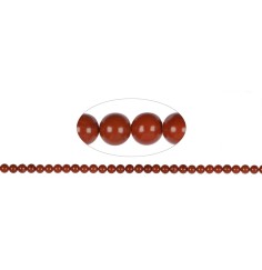 Heilstein & Edelstein-Strang - Kugeln, Jaspis (rot), 06mm