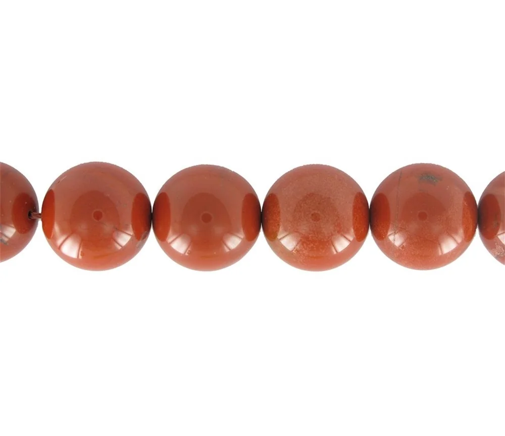 Heilstein & Edelstein-Strang - Kugeln, Jaspis (rot), 20mm