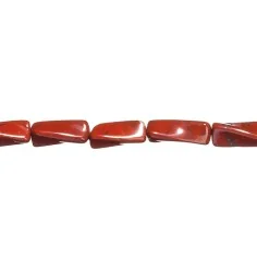 Heilstein & Edelstein-Strang - Zylinder (gedreht), Jaspis (rot), 20 x 10mm