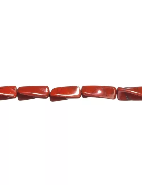 Heilstein & Edelstein-Strang - Zylinder (gedreht), Jaspis (rot), 20 x 10mm