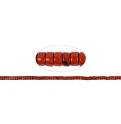 Heilstein & Edelstein-Strang - Zylinder Heishi , Jaspis (rot), 02,5 x 04mm
