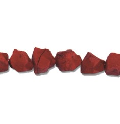 Heilstein & Edelstein-Strang - Nuggets, Jaspis (rot), roh anpoliert, 12 - 17mm