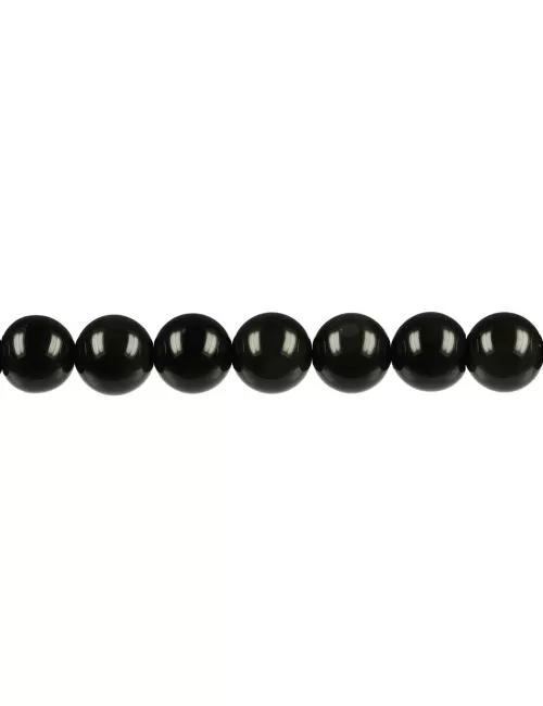 Heilstein & Edelstein-Strang - Kugeln, Obsidian (Regenbogenobsidian), 10mm