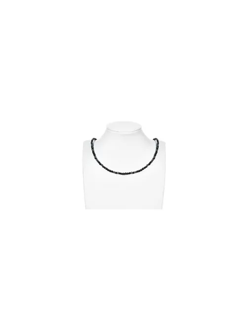 Heilstein & Edelstein-Strang - Kugeln, Obsidian (Schneeflockenobsidian), 04mm (38cm)