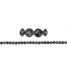 Heilstein & Edelstein-Strang - Kugeln, Obsidian (Schneeflockenobsidian), 08mm