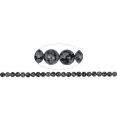 Heilstein & Edelstein-Strang - Kugeln, Obsidian (Schneeflockenobsidian), 08mm