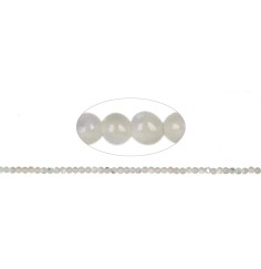 Heilstein & Edelstein-Strang - Kugeln, Perlmutt (hell), 02mm